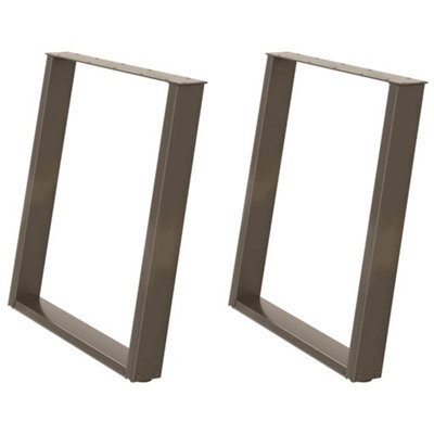 Berkfield Modern Dining Table Legs U-Shaped 2 Pcs Natural Steel 70X(72-73) Cm Steel