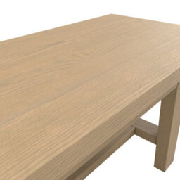 Wyld Haus Arklow Latte Wooden Bench Large Scandinavian Woodgrain Seat - thumbnail 5