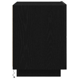 Berkfield Bedside Cabinet With Led Lights Black Oak 45X40X55 Cm - thumbnail 7