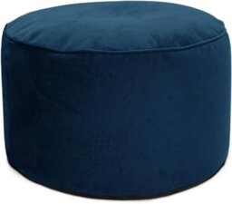 rucomfy Beanbags Rucomfy Velvet Peacock Blue Pouffe - Indoor Bean Bag Footstool - thumbnail 2
