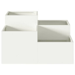 Berkfield Garden Planter White 80 X 80 X 48 Cm Steel - thumbnail 7