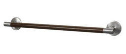 Bisk 460mm Solid Wood And Zamak Wall Mounted Bath Rack Single Towel Bar Hanger - thumbnail 1