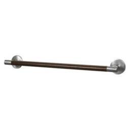 Bisk 460mm Solid Wood And Zamak Wall Mounted Bath Rack Single Towel Bar Hanger - thumbnail 3