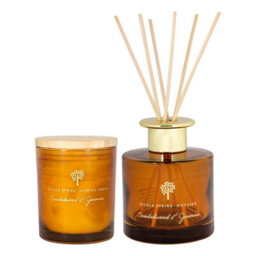 Nicola Spring Scented Candle & Reed Diffuser Set - 130G - Sandalwood & Jasmine - thumbnail 1