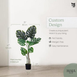 Artificial Plant Monstera, Maia Shop For Home And Office Decoration, 120Cm - thumbnail 5