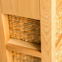 London Oak 85Cm Console Table With Baskets - Fully Assembled By Roseland Furniture - thumbnail 8