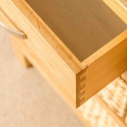 London Oak 85Cm Console Table With Baskets - Fully Assembled By Roseland Furniture - thumbnail 9