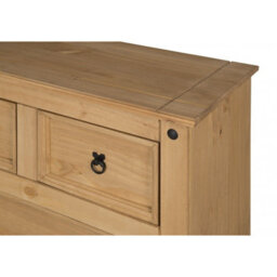 Mercers Furniture Corona Large 2+2 Chest Of 4 Drawers Solid Wood Mexican Pine Wooden Bedroom 103Cm H. 92Cm W. 48Cm D. - thumbnail 3