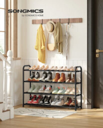 LEDREM Expandable Shoe Rack, 4-Tier Metal Shoe Shelf Storage, Adjustable Shoe Organiser, Free Standing Shoe Racks For Hallway - thumbnail 3