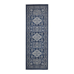 Melrose Colorama Medallion Pattern Navy Blue Traditional Indoor Runner Rug 067/200Cm - thumbnail 4