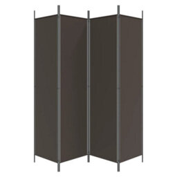 Walplus Brown Fabric 4 Panel Room Divider 200 By 200 Centimetres - thumbnail 4