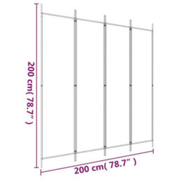 Walplus Brown Fabric 4 Panel Room Divider 200 By 200 Centimetres - thumbnail 8