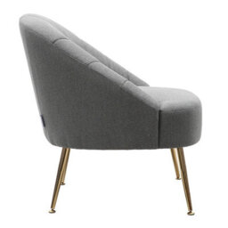 Fabric Scallop Back Armchair Small Bedroom Single Sofa Occasional Lounge Chair - thumbnail 5