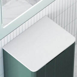 Royal Bathrooms Avenza 600mm Deep Moss Green Wall Hung Bathroom  Vanity Unit 1 Drawer Plain White Undrilled Worktop & No Basin - thumbnail 7