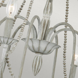 Luminosa Lighting Elstead Feiss Maryville 9 Light Chandelier Washed Grey - thumbnail 5
