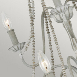 Luminosa Lighting Elstead Feiss Maryville 9 Light Chandelier Washed Grey - thumbnail 4