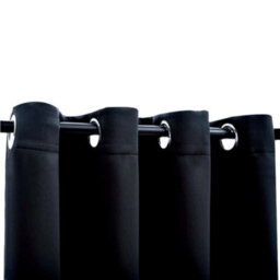 Berkfield Blackout Curtains With Metal Rings 2 Pcs Black 140X225 Cm - thumbnail 4