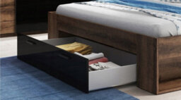 Arte Beta Divan Bed 160Cm In Oak Monastery - Elegant Eu King Size With Ample Storage - thumbnail 4