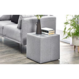 Ashfield Platinum Wool Effect Lamp Table - thumbnail 1