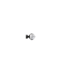 Unknown 28mm Fixed Length Metal Eyelet Curtain Pole Set In Black - Bella Finial, 220Cm - thumbnail 2