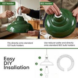 Green Metal Ceiling Lamp Shade With Black Line Design For Modern Pendant Lights In Bedroom Living Room Or Kitchen - thumbnail 5