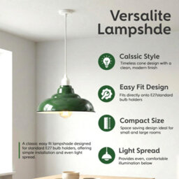 Green Metal Ceiling Lamp Shade With Black Line Design For Modern Pendant Lights In Bedroom Living Room Or Kitchen - thumbnail 8