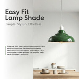 Green Metal Ceiling Lamp Shade With Black Line Design For Modern Pendant Lights In Bedroom Living Room Or Kitchen - thumbnail 6