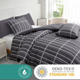 Lazzaro Premium Microfiber Super King Duvet Cover Set Reversible Bedding Sets With Zipper Closure - thumbnail 4