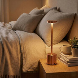 Urbn-Living Urbnliving Cordless Rechargeable Led Touch Table Lamp Dimmable Usb Night Light - Copper Set Of 2 - thumbnail 5