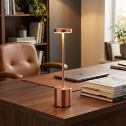 Urbn-Living Urbnliving Cordless Rechargeable Led Touch Table Lamp Dimmable Usb Night Light - Copper Set Of 2 - thumbnail 4