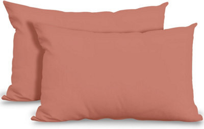 Gaveno Cavailia Percale Plain Pillowcase Blush Pink, Pair