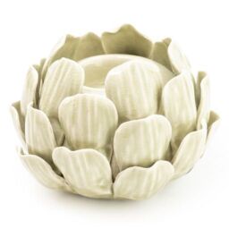 Candlelight Small Green Artichoke Ceramic Candle Holder - thumbnail 2