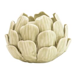 Candlelight Small Green Artichoke Ceramic Candle Holder - thumbnail 3