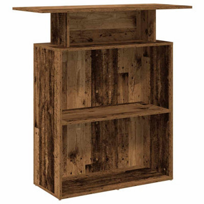 Berkfield Durable Reception Desk Old Wood 100X40X104 Cm Engineered Wood - image 1