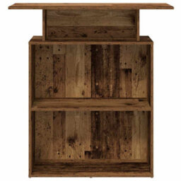 Berkfield Durable Reception Desk Old Wood 100X40X104 Cm Engineered Wood - thumbnail 5