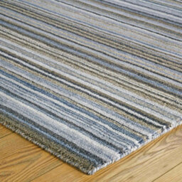 Melrose Mubai Stripe Wool Made Grey Area Rug 200/285Cm - thumbnail 3