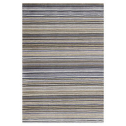 Melrose Mubai Stripe Wool Made Grey Area Rug 200/285Cm - thumbnail 4