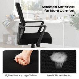 Swivel Mesh Ergonomic Home Office Chair Rolling Computer Gaming Desk Chairs - thumbnail 6