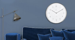 Acctim Madison Wall Clock Quartz Modern Brushed Metal Case Foil Embossed Brushed Steel 35Cm - thumbnail 3