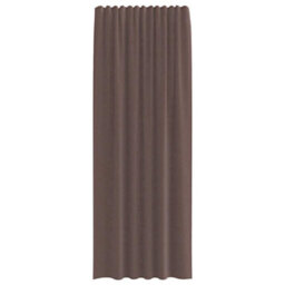 Berkfield Voile Curtains With Tab Top 2 Pcs Brown - thumbnail 4