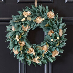 Dibor 35Cm Crocus And Berry Front Door Christmas Wreath With Deer Wreath Hanger - thumbnail 2