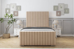 "Sloomy Madison Pebble Plush Bed Frame With Mattress With 50"" Upholstered Headboard 5' King" - thumbnail 1