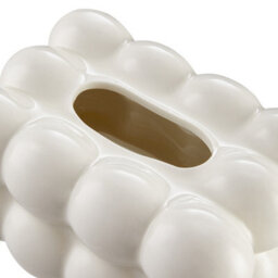 Thehotsale White Ceramic Tissue Box Cover Tissue Holder For Desk Bathroom Kitchen Office Milk - thumbnail 5