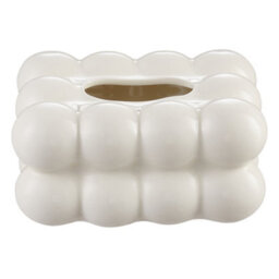 Thehotsale White Ceramic Tissue Box Cover Tissue Holder For Desk Bathroom Kitchen Office Milk - thumbnail 4