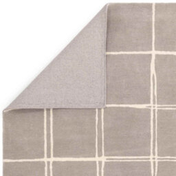 Grey Chequered Wool Modern Shaggy Handmade Rug For Living Room Bedroom & Dining Room-200Cm X 290 Cm - thumbnail 5