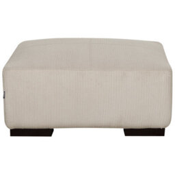 Wyld And Coco Beige Jumbo Corduroy Ottoman 80 X 80 X 35 Cm Square Pouffe For Modern Living Room - thumbnail 1