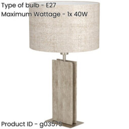 Loops 2 Pack Stylish Modern Satin Nickel Table Lamp For Home Decor - Perfect Indoor Lighting Solution - thumbnail 2