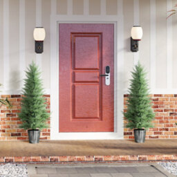 Homcom Set Of 2 Artificial Cypress Trees With Pe Leaves For Outdoor Indoor - thumbnail 1