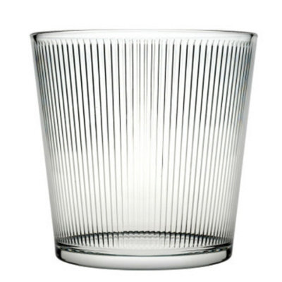Urbn-Living Urbnliving 13Cm Height Clear Round Glass Straight Line Vase Flower Pot - image 1
