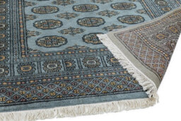 Blue Traditional Handmade Bordered Floral Easy To Clean Rug For Dining Room Bed Room And Living Room-80 X 240Cmcm (Runner) - thumbnail 2